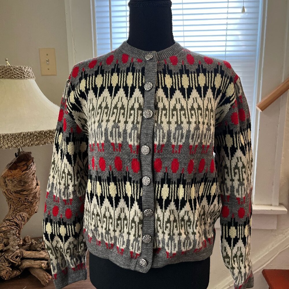 VINTAGE jersild fairisle wool cottagecore granny eclectic grandpa cardigan